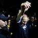 Michigan head coach John Beilein lifts his arm and says goodbye on Sunday, March 31. Daniel Brenner I AnnArbor.com